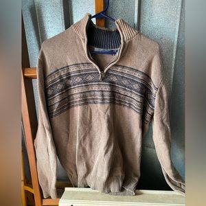 Oscar de la Renta Men’s pullover zip sweater medium